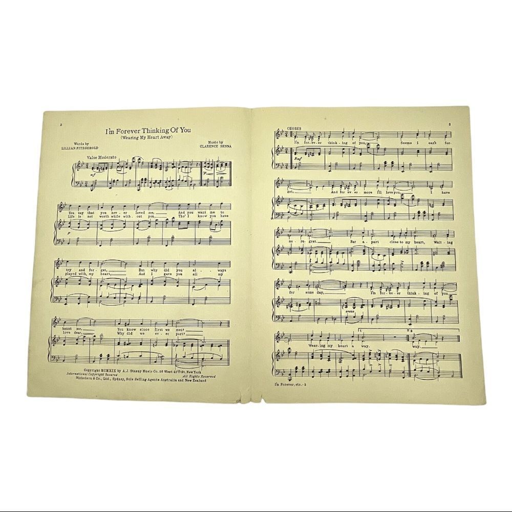I’m Forever Thinking of You Illustrated by Rolf Armstrong 1919 Sheet Music - Picture 8 of 16